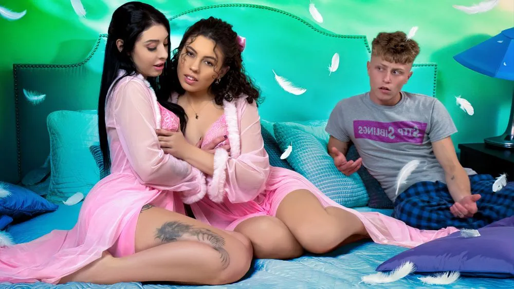 Step Siblings - Beyond Bed Sharing: Fucking My Jealous Stepsisters Ft. Satine Summers, Raven Lane